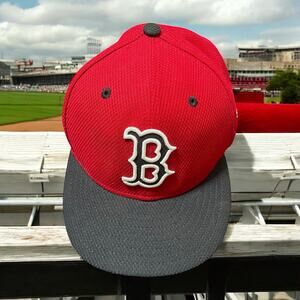 Boston Red Sox New Era 59FIFTY Fitted Hat Cap Size 6 3/4 MLB Fenway Performance